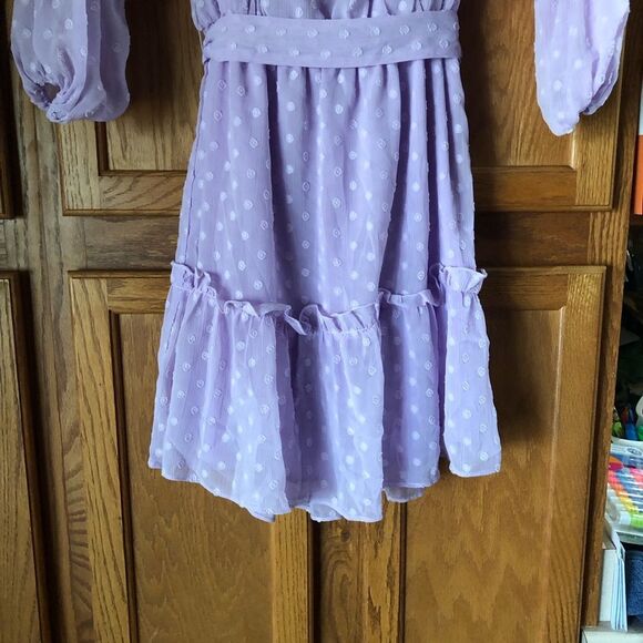 NWT SHOWPO. Off the Shoulder Party Life A-Line Mini Dress Purple - 4 - Picture 7 of 15